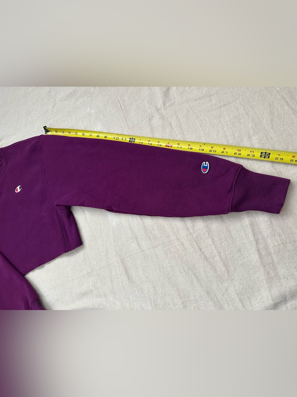 Champion Reverse Weave Cropped Sweatshirt Plum Purple dorm ready Size Small - Picture 8 of 10